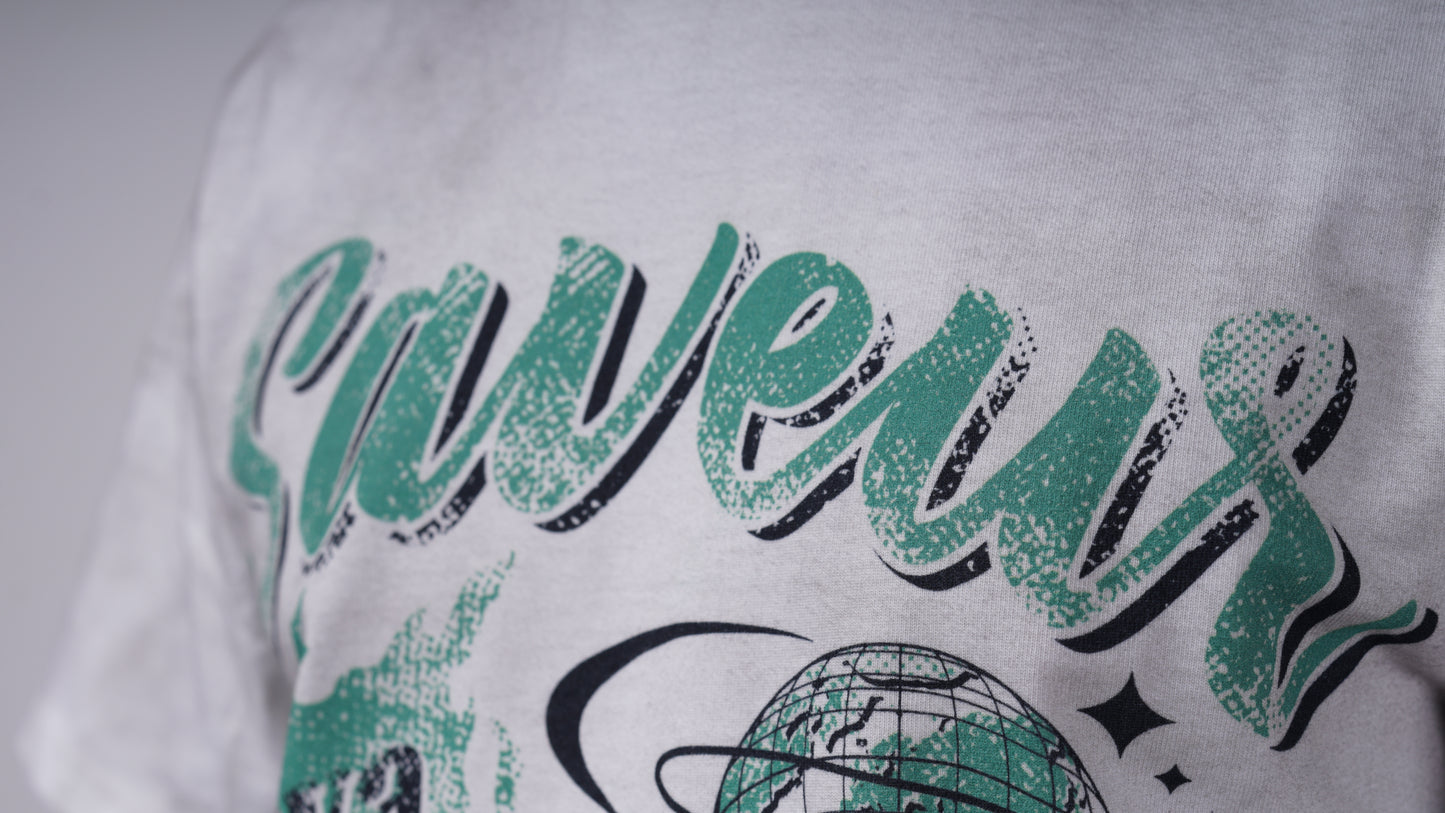 Global Now T-Shirt Vintage White